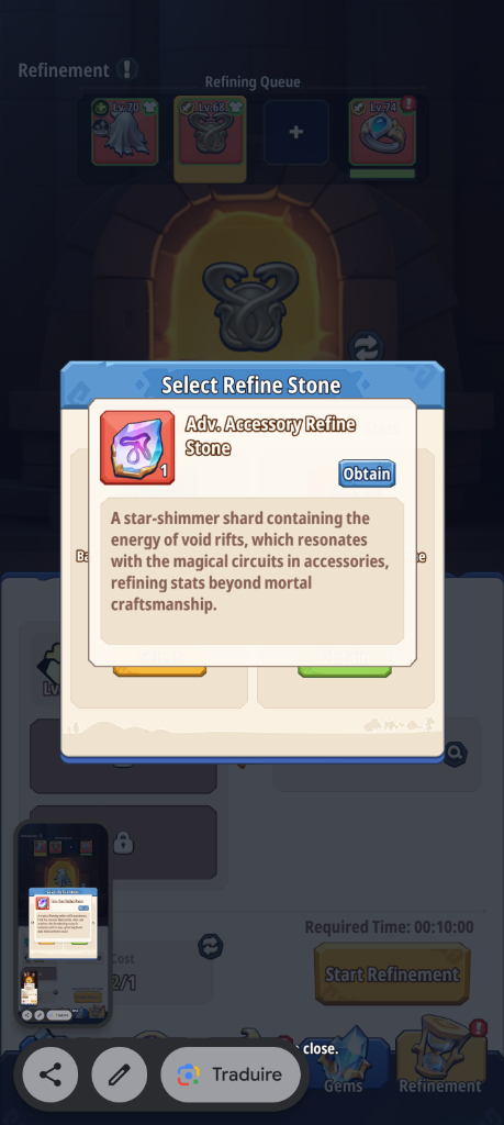 Adv. Accessory Refine Stone