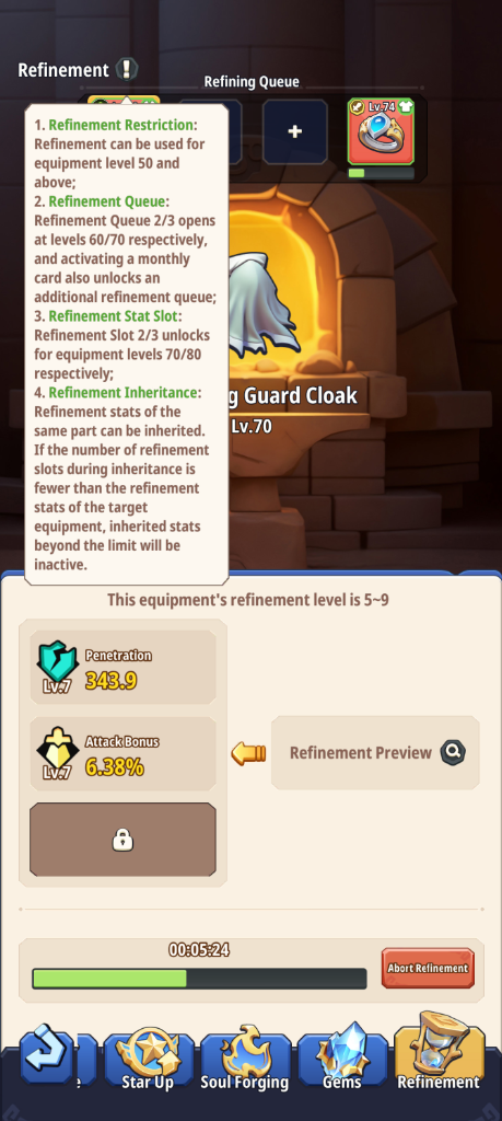 The 4 Refining Rules (In-Game Popup Screenshot)
