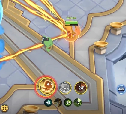 Step 2: In combat ➔ Selected skill highlighted in red!